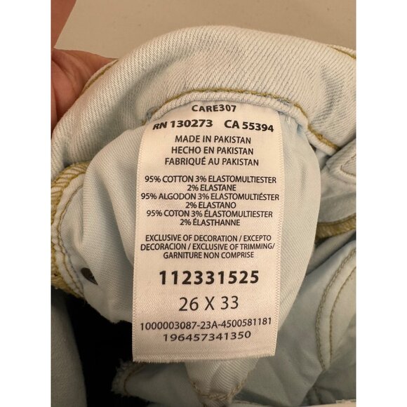 Lee High Rise Flare Jeans western‎ Two-Tone Blue Wash 90s Size 26 - Picture 9 of 9